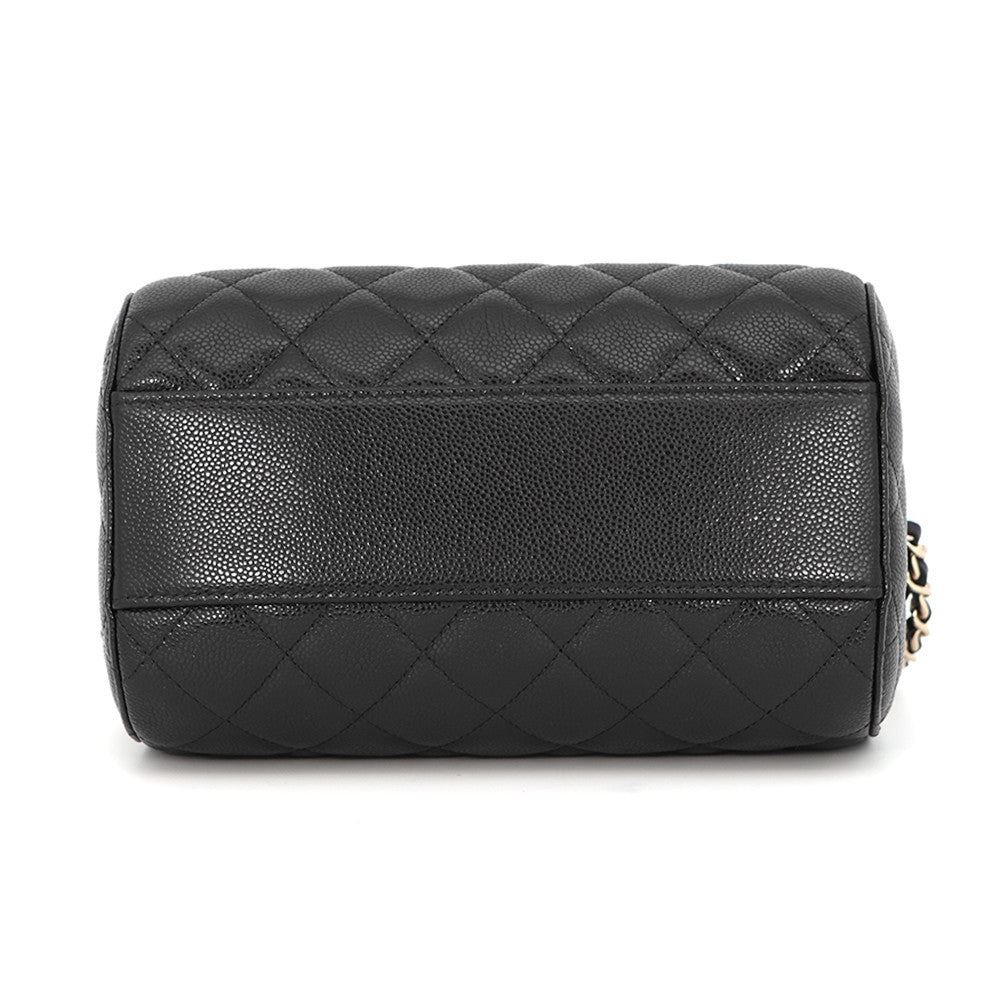 CHANEL Timeless Classics Line Mini Boston Bag BlackAP4474 Caviar Leather