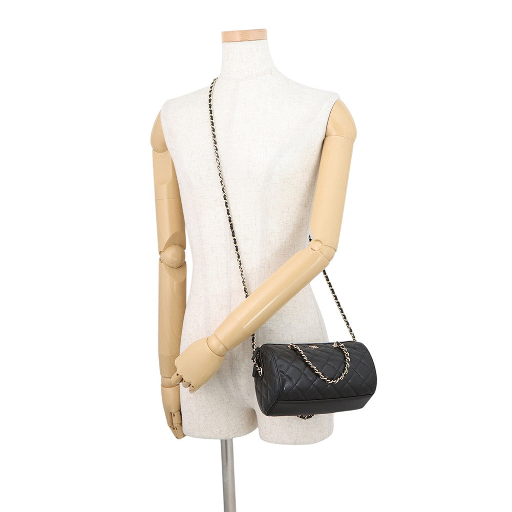 CHANEL Timeless Classics Line Mini Boston Bag BlackAP4474 Caviar Leather