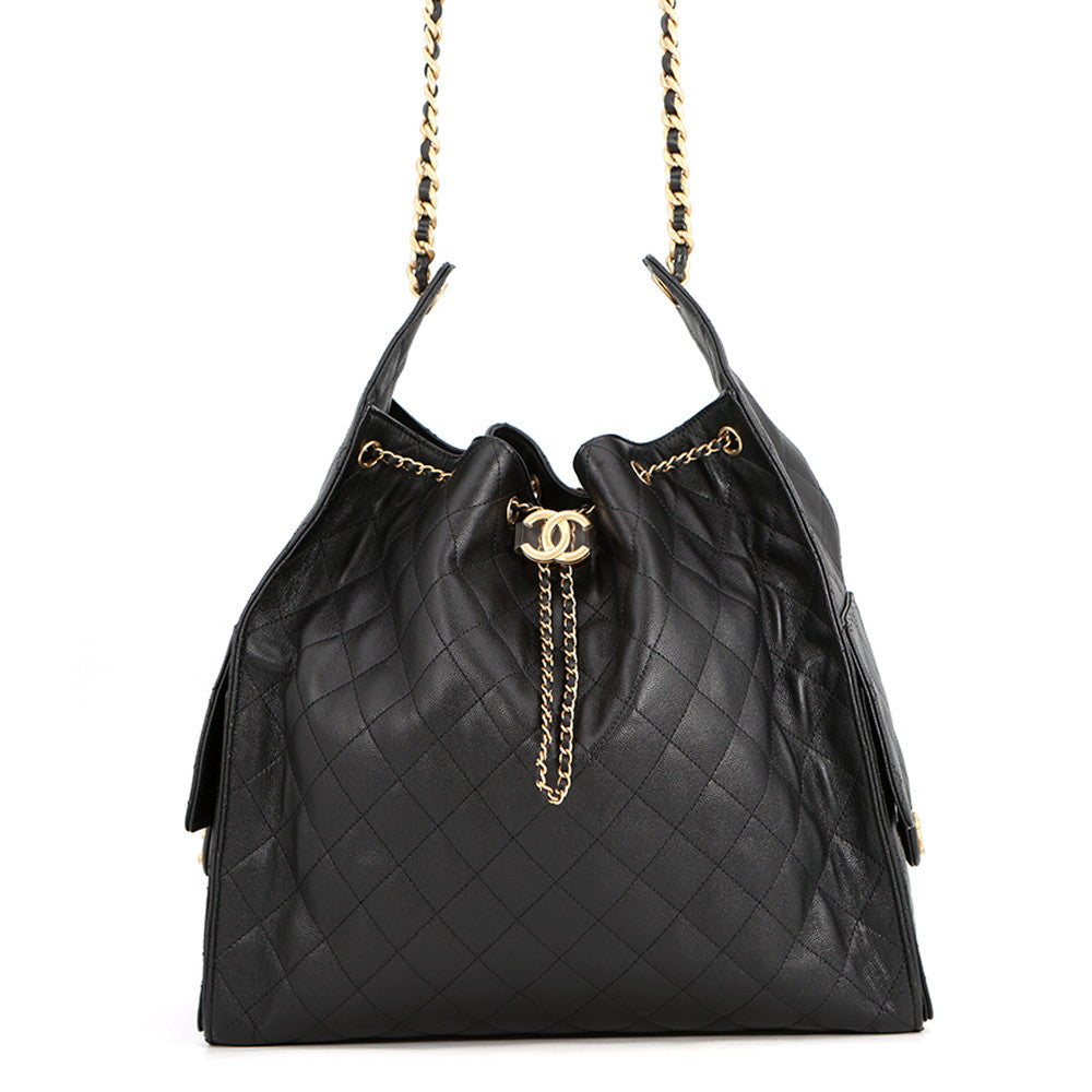 CHANEL CHANEL25 ChainShoulder Bag BlackAS5553 Caviar Leather Size Large