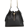 CHANEL CHANEL25 ChainShoulder Bag BlackAS5553 Caviar Leather Size Large