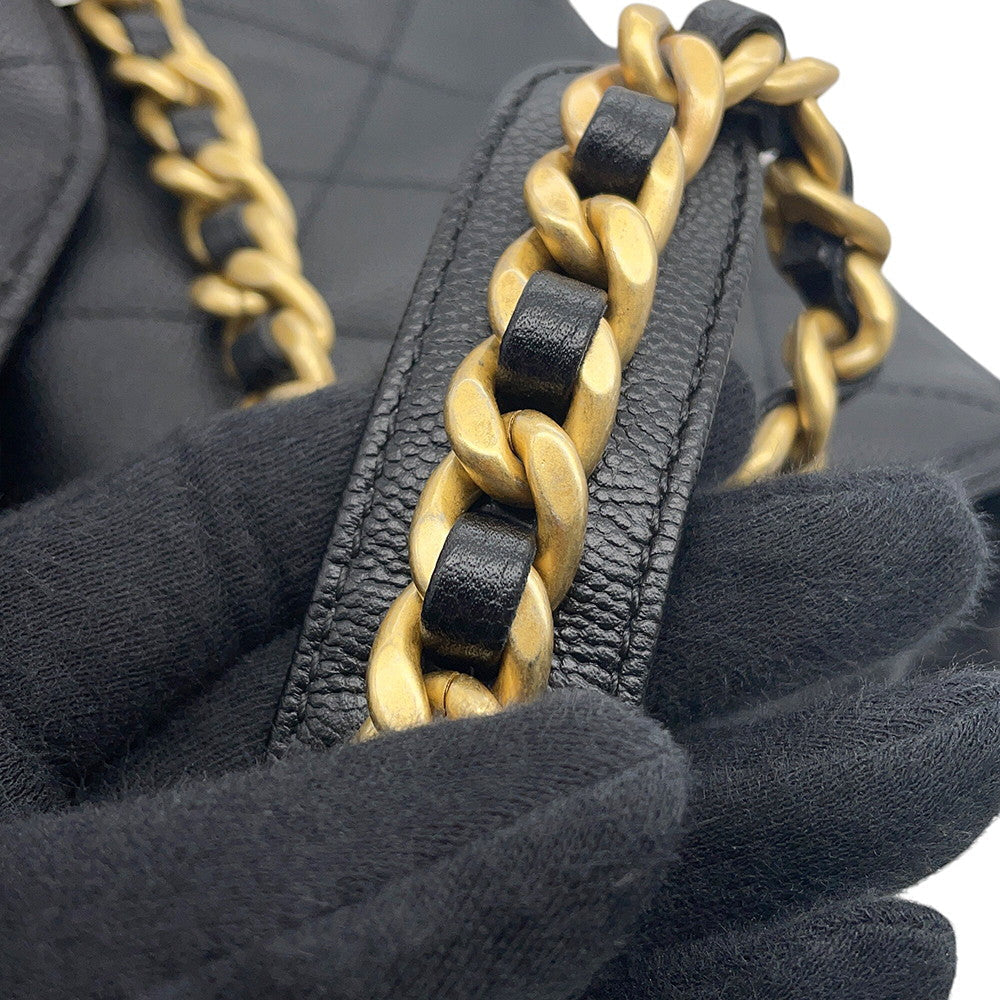 CHANEL CHANEL25 ChainShoulder Bag BlackAS5553 Caviar Leather Size Large