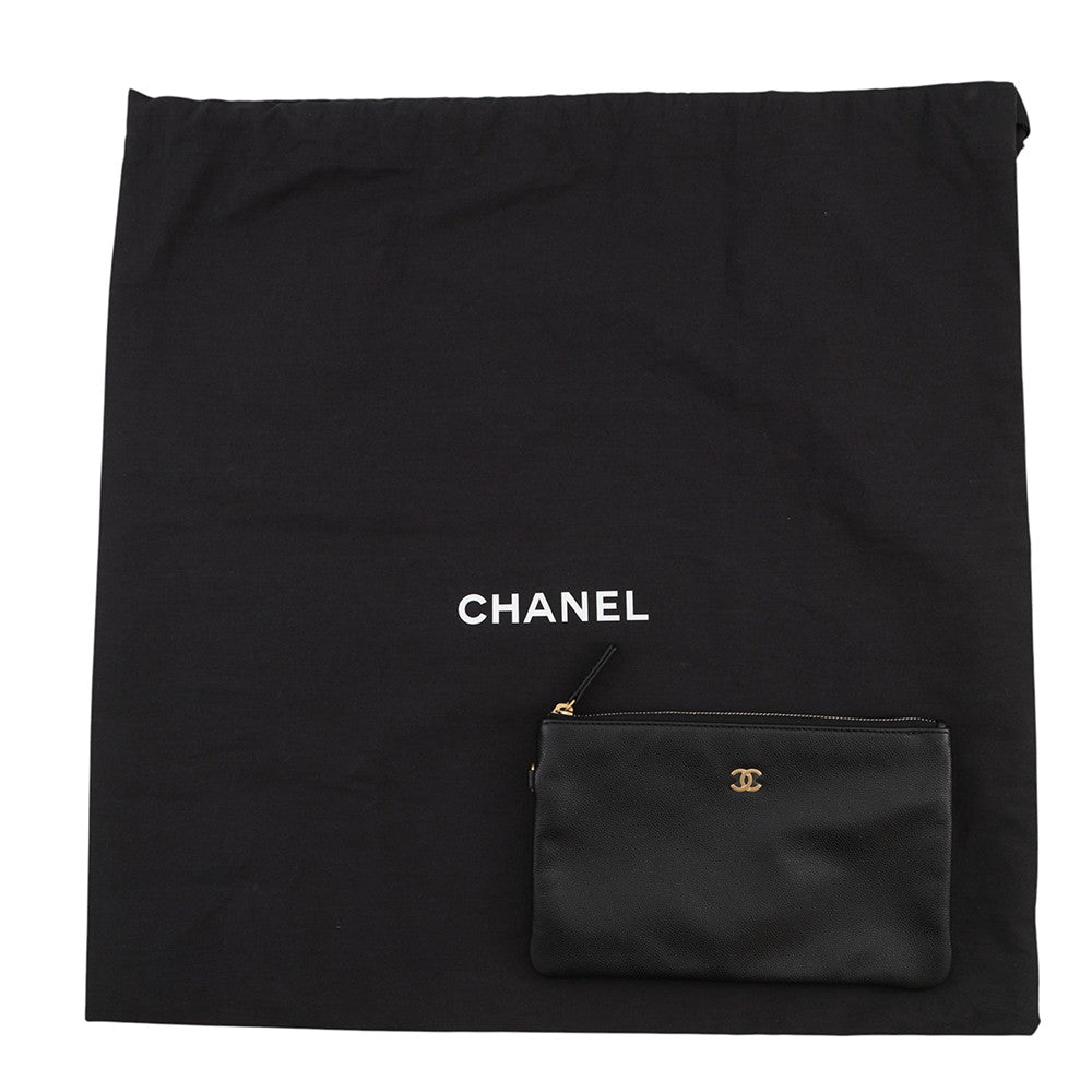 CHANEL CHANEL25 ChainShoulder Bag BlackAS5553 Caviar Leather Size Large