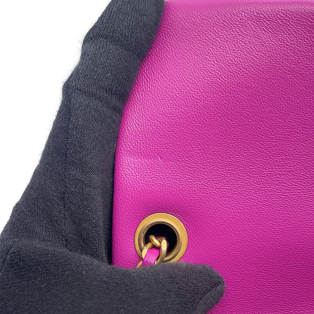 CHANEL Mini Matelasse ChainShoulder Bag PurpleAS1787 Lambskin Size 20