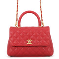CHANEL Coco Handle 2WAYHandbag RedA92990 Caviar Leather Size XS
