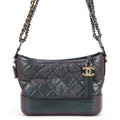 CHANEL Gabriel de CHANEL Hobo Bag MetalicPurpleA91810 Aged Calf Leather Size Small