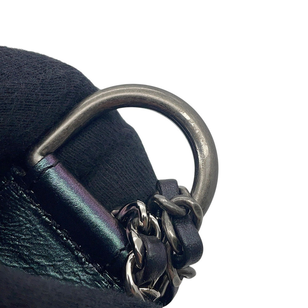 CHANEL Gabriel de CHANEL Hobo Bag MetalicPurpleA91810 Aged Calf Leather Size Small