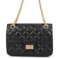 CHANEL 2.55 ChainShoulder Bag BlackAS0874 Aged Calf Leather Size Mini