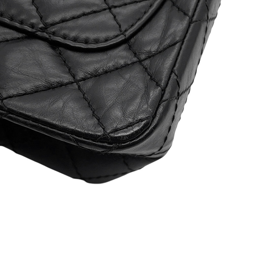 CHANEL 2.55 ChainShoulder Bag BlackAS0874 Aged Calf Leather Size Mini
