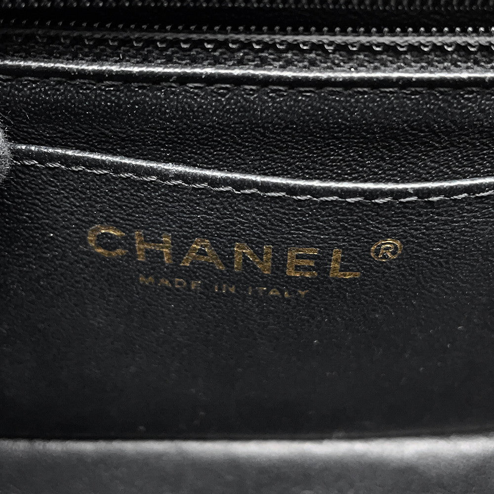 CHANEL 2.55 ChainShoulder Bag BlackAS0874 Aged Calf Leather Size Mini