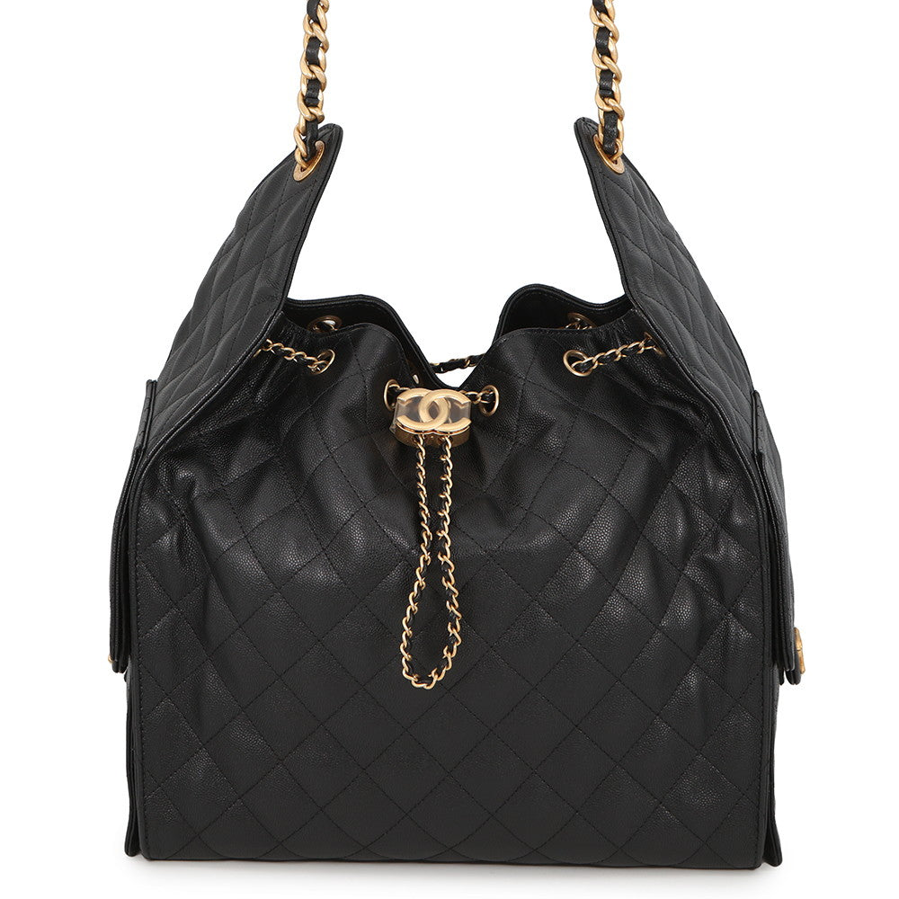 CHANEL CHANEL25 ChainShoulder Bag BlackAS5311 Caviar Leather Size Medium
