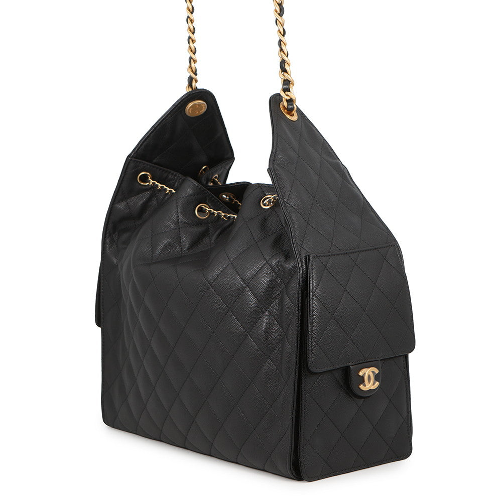 CHANEL CHANEL25 ChainShoulder Bag BlackAS5311 Caviar Leather Size Medium