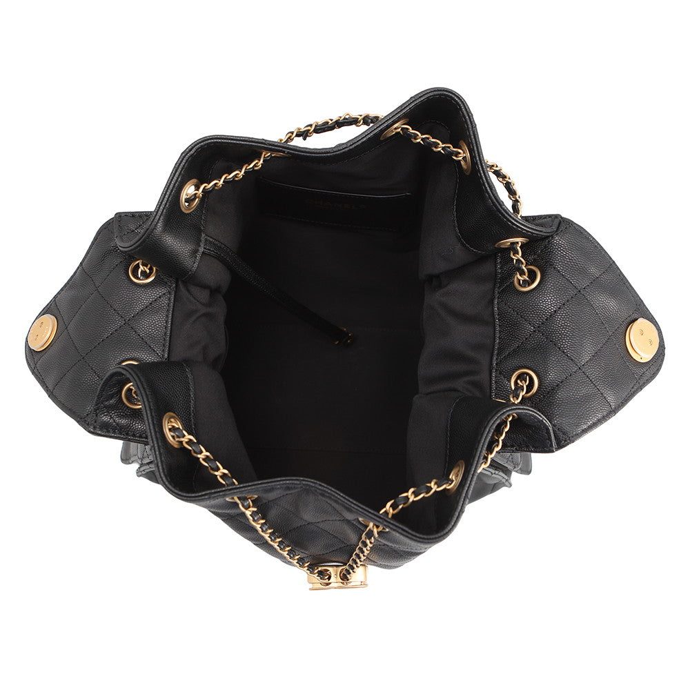 CHANEL CHANEL25 ChainShoulder Bag BlackAS5311 Caviar Leather Size Medium