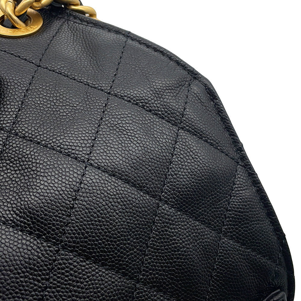 CHANEL CHANEL25 ChainShoulder Bag BlackAS5311 Caviar Leather Size Medium