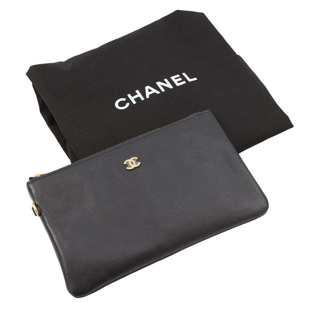 CHANEL CHANEL25 ChainShoulder Bag BlackAS5311 Caviar Leather Size Medium