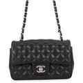 CHANEL Mini Matelasse ChainShoulder Bag BlackA69900 Lambskin Size 20