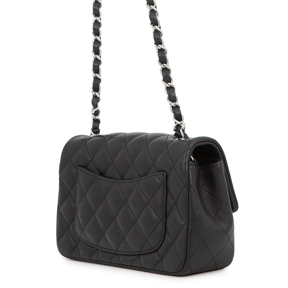 CHANEL Mini Matelasse ChainShoulder Bag BlackA69900 Lambskin Size 20