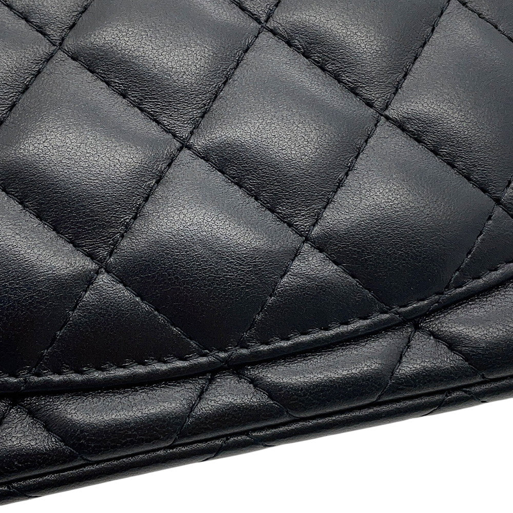 CHANEL Mini Matelasse ChainShoulder Bag BlackA69900 Lambskin Size 20