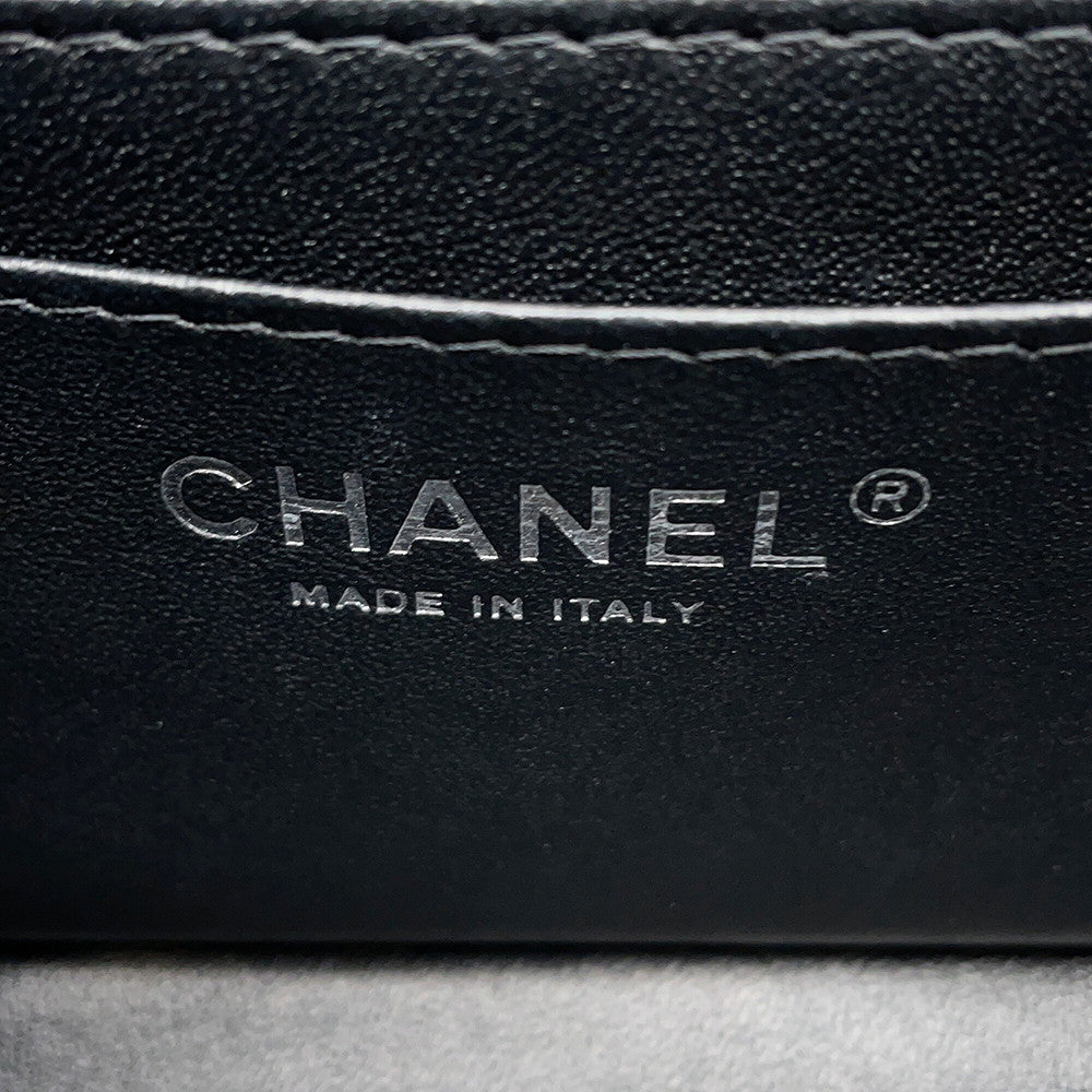 CHANEL Mini Matelasse ChainShoulder Bag BlackA69900 Lambskin Size 20