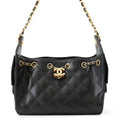 CHANEL CHANEL25 ChainShoulder Bag BlackAS5631 Caviar Leather Size Mini
