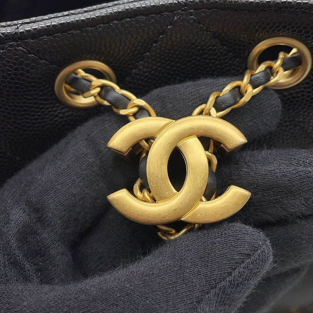 CHANEL CHANEL25 ChainShoulder Bag BlackAS5631 Caviar Leather Size Mini