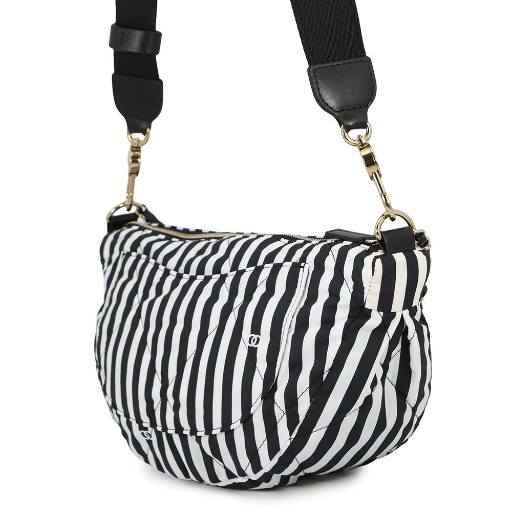 CHANEL Large Hobo 2-Way Bag Black/WhiteAS4698 Nylon Size Large
