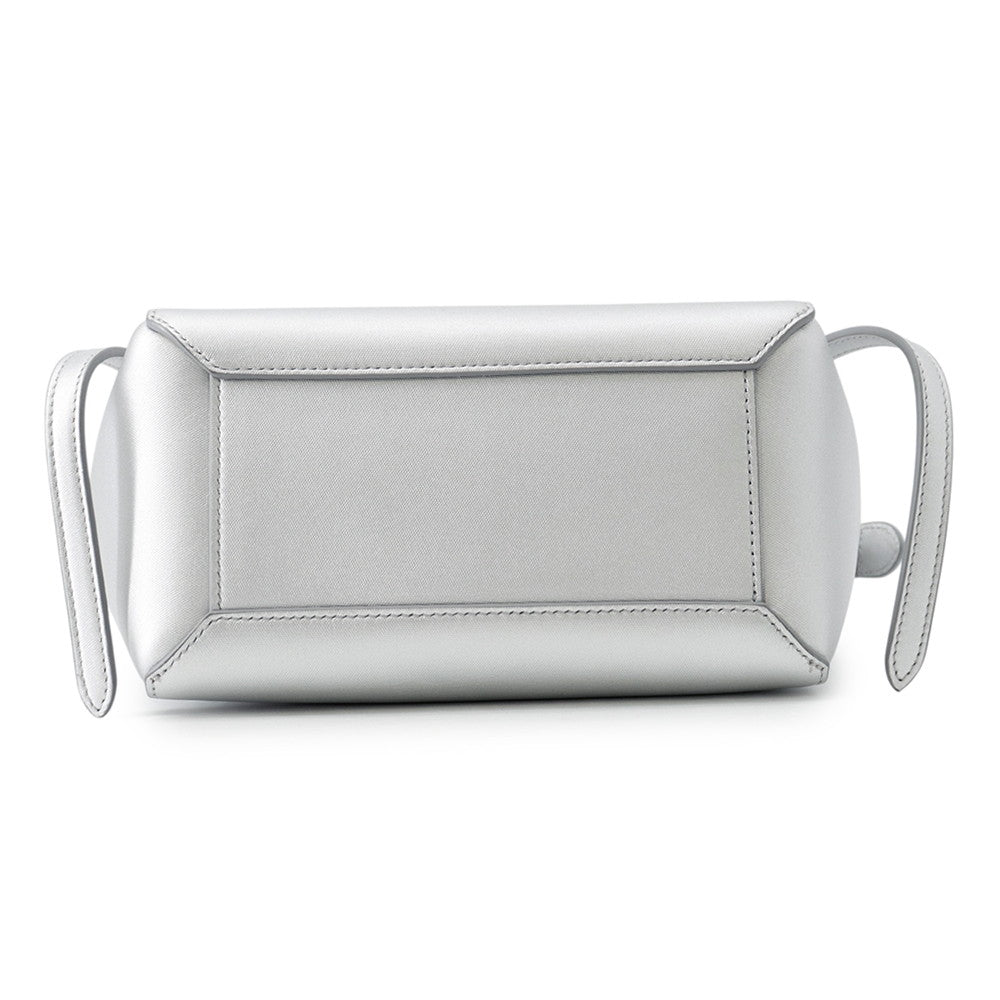 CELINE Belt bag (2-way bag) Silver189003 Leather Size Nano