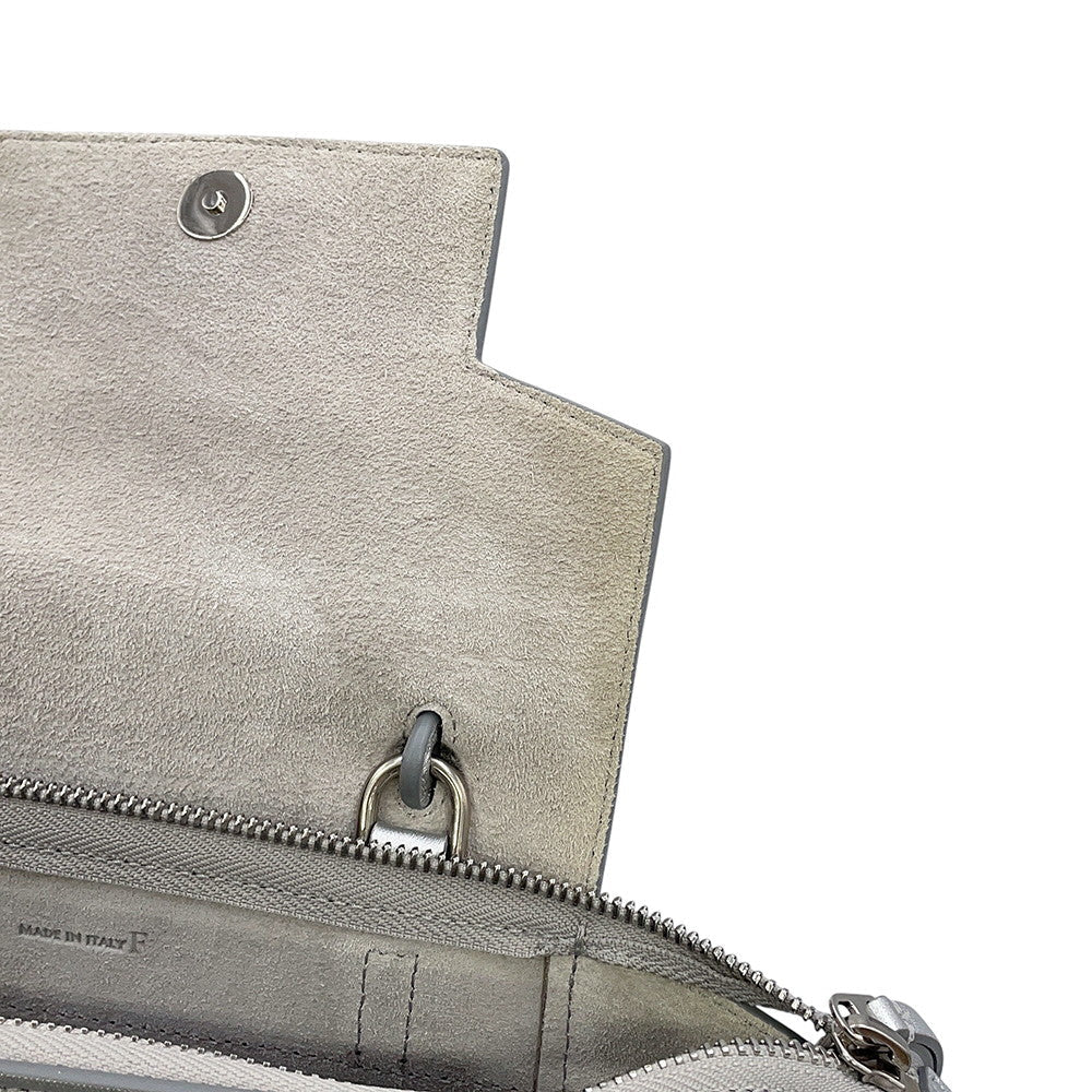 CELINE Belt bag (2-way bag) Silver189003 Leather Size Nano