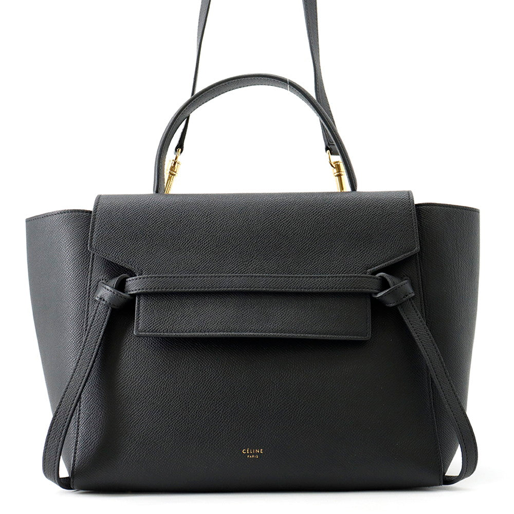 CELINE Belt bag (2-way bag) Black176103 Leather Size Mini