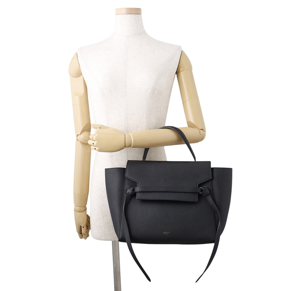 CELINE Belt bag (2-way bag) Black176103 Leather Size Mini
