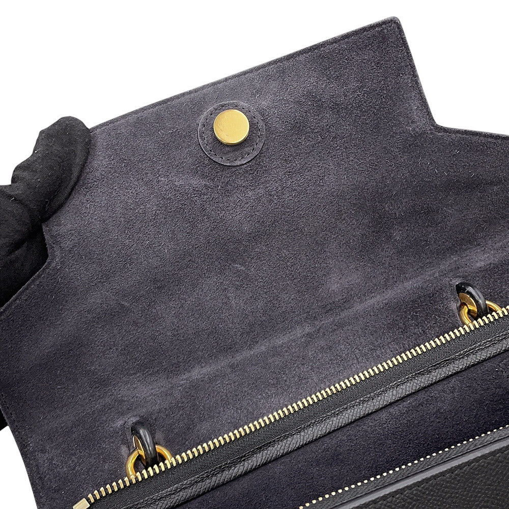 CELINE Belt bag (2-way bag) Black176103 Leather Size Mini