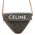 CELINE Triomphe Shoulder Bag Tan195902BZK.04LI PVC Leather
