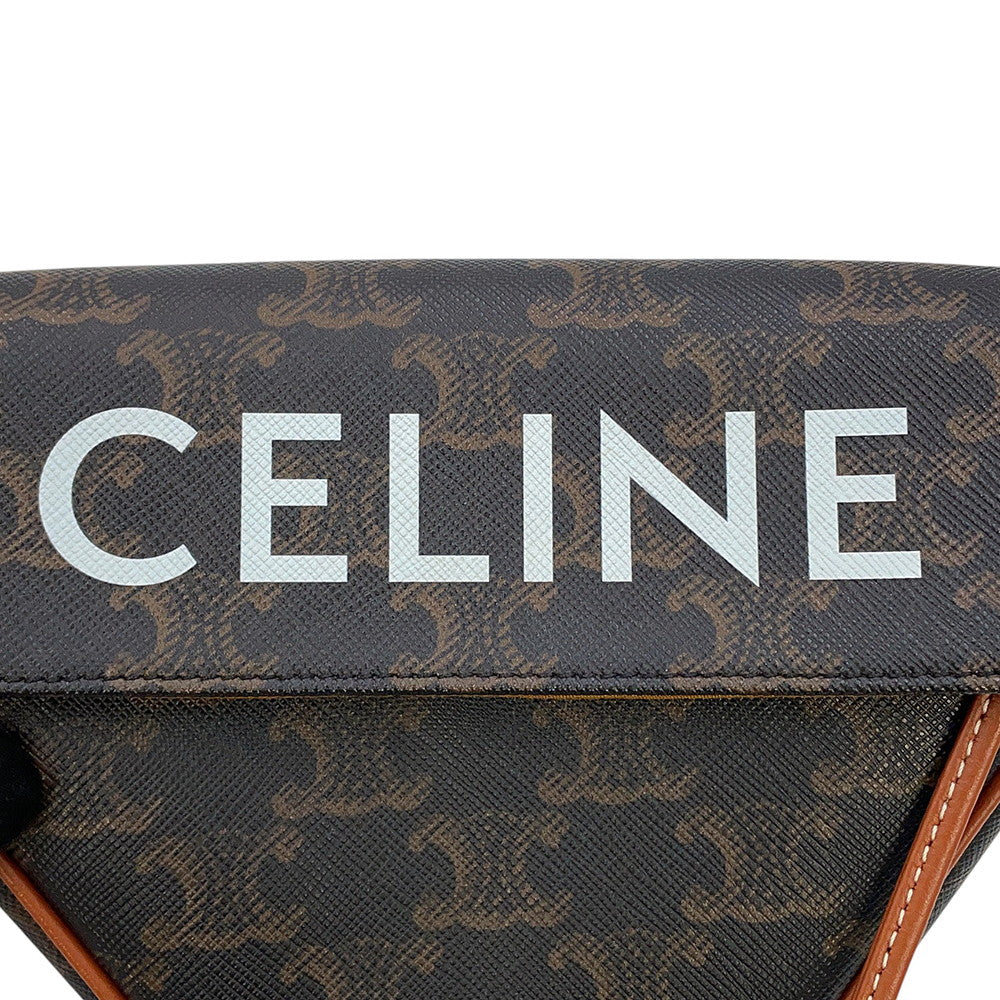 CELINE Triomphe Shoulder Bag Tan195902BZK.04LI PVC Leather